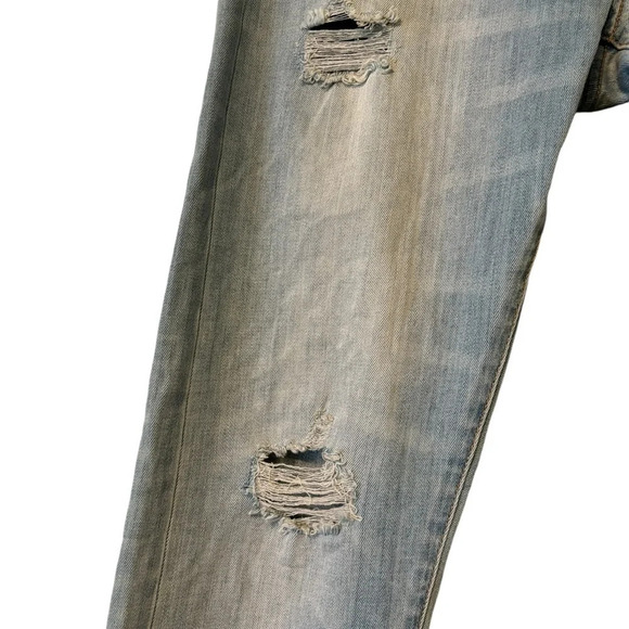 Anthropologie Pilco Hyphen Straight Leg Distressed Denim Jeans- Size 28 - Picture 6 of 6